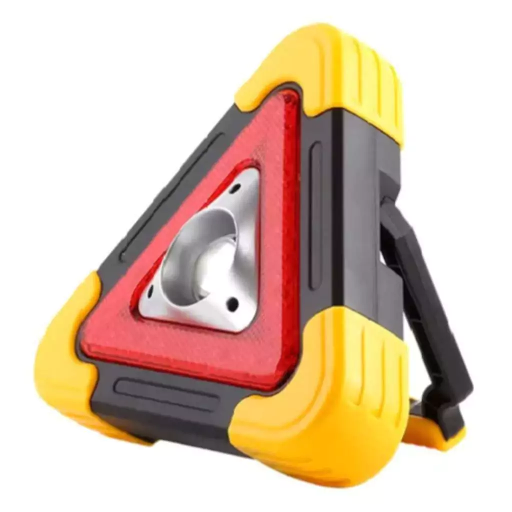 Triangulo Baliza Led Solar Con Cargador Portatil Usb 18 Cm