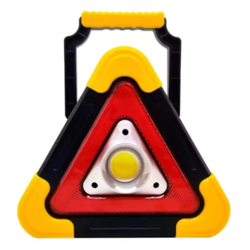 Triangulo Baliza Led Solar Con Cargador Portatil Usb 26 Cm