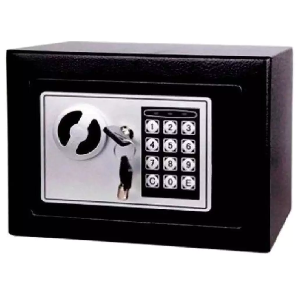 Caja Fuerte Digital Con Llave Y Teclado Numérico Seguridad