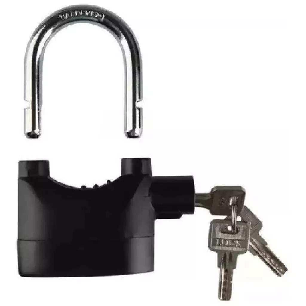 Candado Con Alarma Con Llaves 110db Moto Puerta Rejas