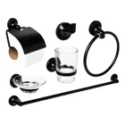 Set Accesorios Baño Ducha Negro Mate 6 Pzs Metalico