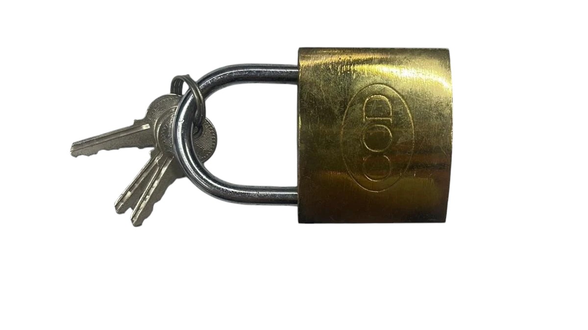 Candado de bronce de 32 mm con llaves