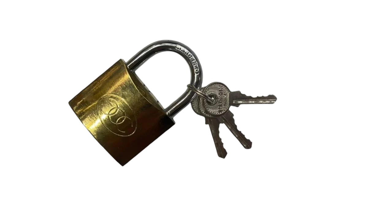Candado de bronce de 38 mm con llaves
