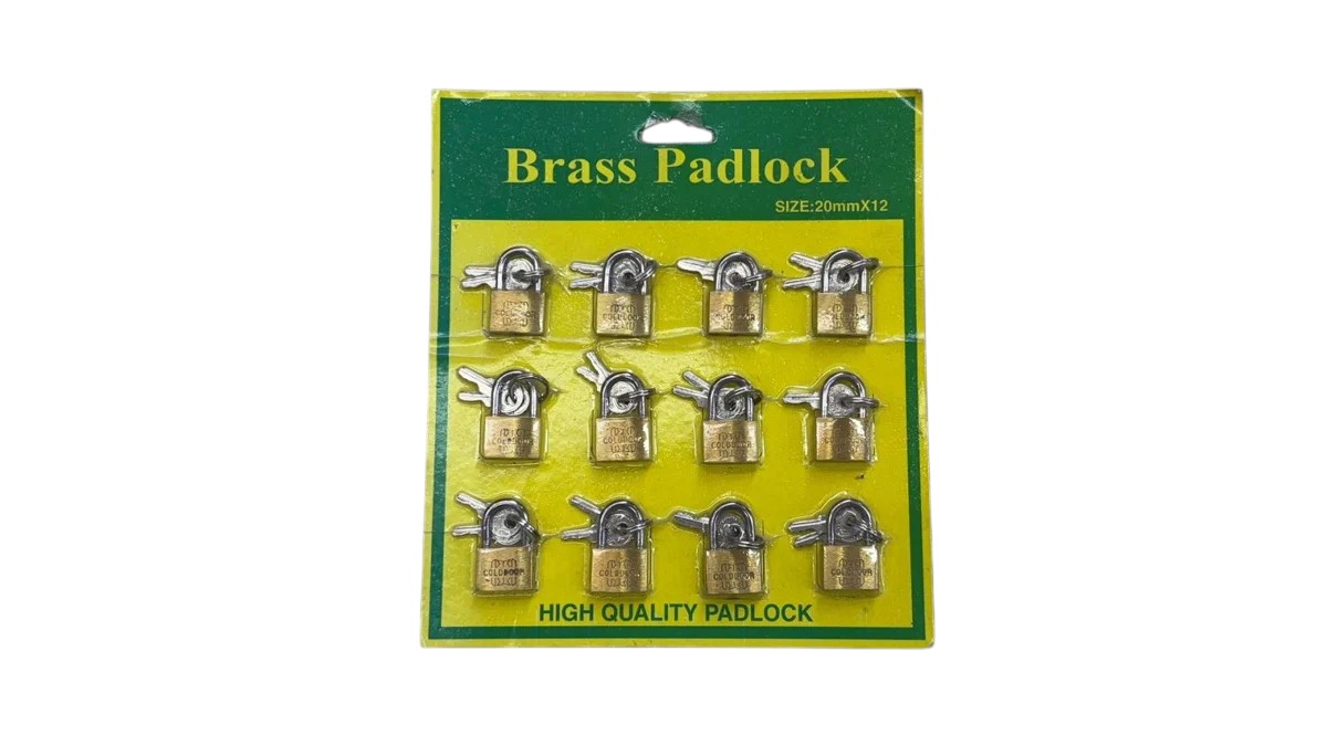 Pack de 12 candados de bronce