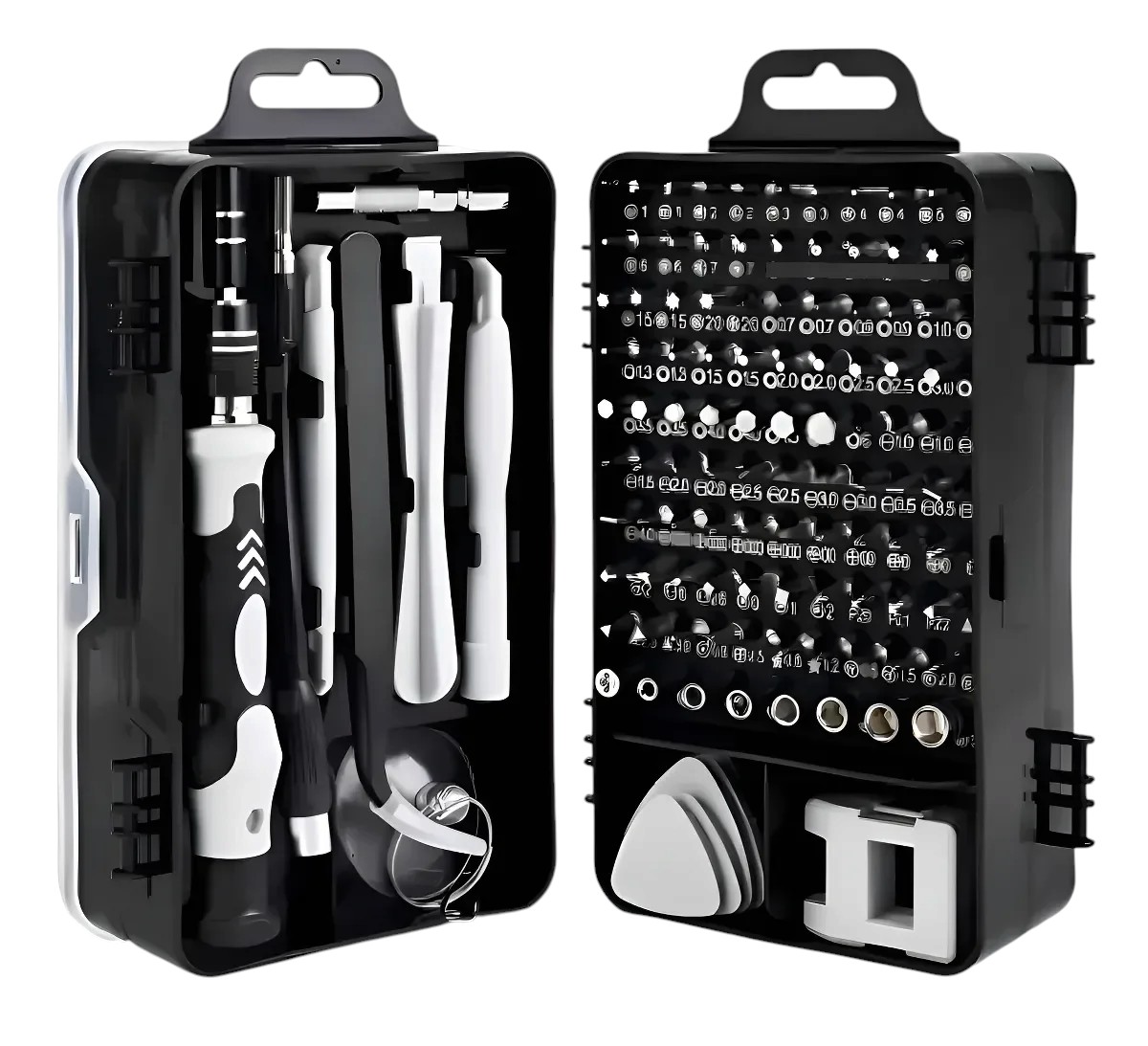 Set de 115 piezas de destornilladores y puntas con estuche