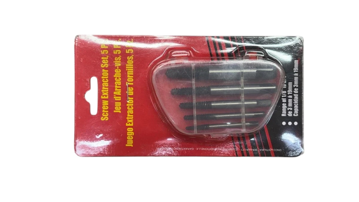 Set extractor de tornillos dañados